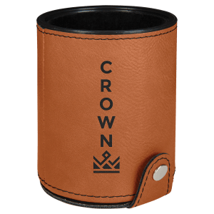 Laserable Leatherette Dice Cup with 5 Dice